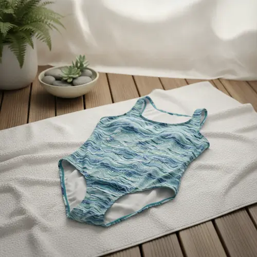 Costume da bagno steso ad asciugare su un asciugamano in un